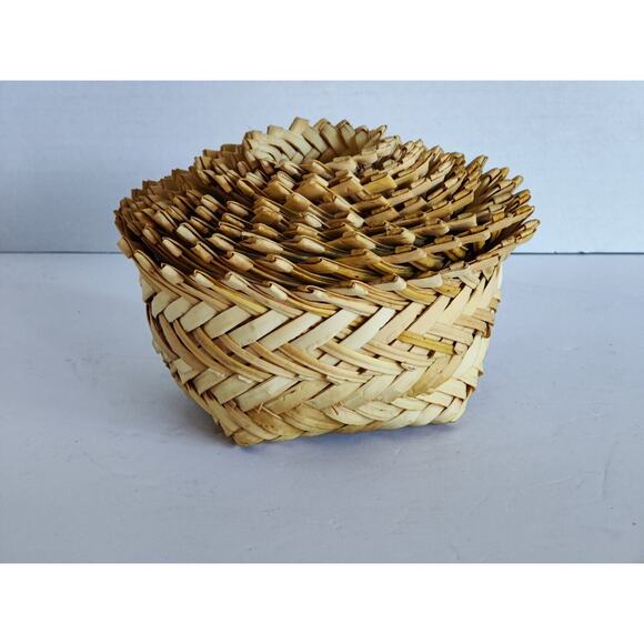 Nesting Tarahumara Indian Sotol Single Weave Square Baskets (10) Mexico - Picture 1 of 5